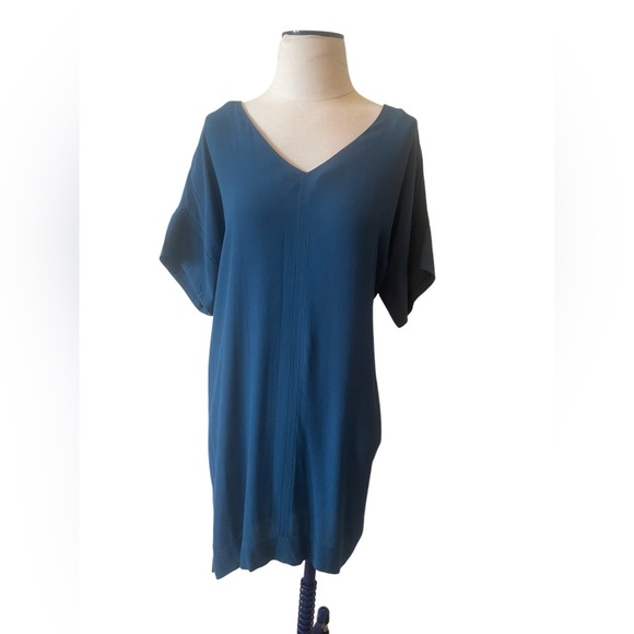 Madewell Novel Shift Dress Medium Deep Blue Teal Excellent condition Summer - Picture 2 of 7